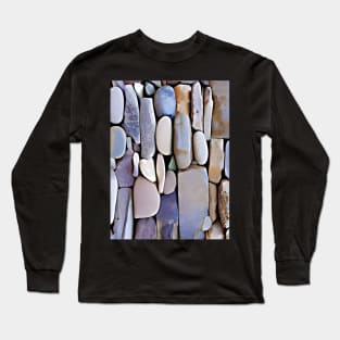 A pattern of many colored and oblong, square and round stones Long Sleeve T-Shirt